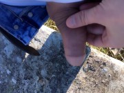 Piss on my cum in the abandoned place