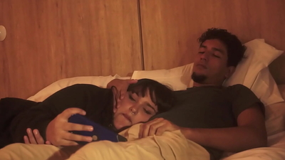 Watching Netflix with my stepbrother, I lay on his legs and he took out his penis to put it in my mouth.