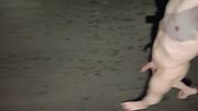 Totally naked on the street