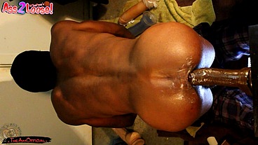 DJ Buttpussy - black gay does buttplug batty fuck ( Monster Cock )