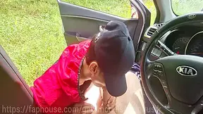 Sissy Crossdresser In Roadside Poking Of A Stranger Right In A Van On The Side Of The Extraordinary