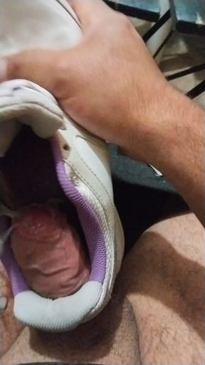 Fucking a hole in my Nike air... Cum inside. Trailer
