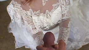 Slutty blonde fucks her wedding photographer