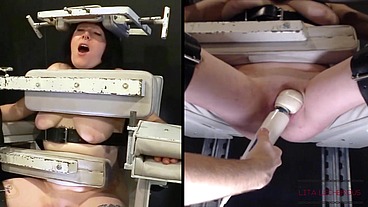 Orgasm Challenge in Academy Bondage Chair