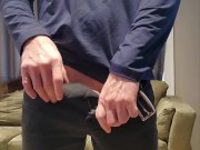 How I hide my huge cock in my jeans