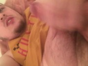 Load of Cum on My Tongue before bed. Soft to Hard Cumslut!