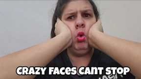 Silly Girl Making Crazy Faces Non-Stop – Gooning Humiliation, Tongue Out, Crossed Eyes, Dumb Expressions Over and Over Again