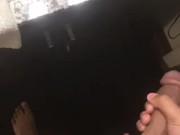 Lightskin BBC jacking in mirror