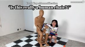 “Is this really a human chair?!” Craft Tape Mummification