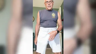 Mature Daddy Shows Off Huge Cock in Solo Beach Jerk-Off