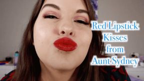 Red Lipstick Kisses from Aunt Sydney - A lipstick fetish scene featuring: red lipstick, doting, POV kissing, taboo, and older woman - 1080 WMV