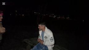 they catch me masturbating at a viewpoint. the galician girl turns around and takes my big cock.