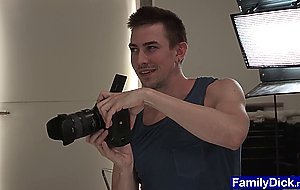 Handsome stepbrother models for big bro and gets fucked