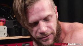 ”Brian Bonds tied up & ravaged bareback in BDSM encounter”