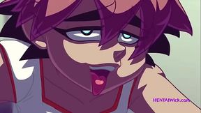 Lonely girl gets big cock on public bus in cartoon parody