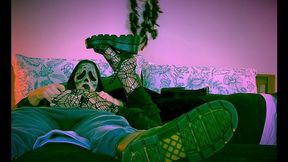 Halloween Fishnet Footjob Solejob With Spankmyfeet