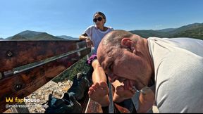 Mistress Control: Conquering the Mountain Peak Barefoot