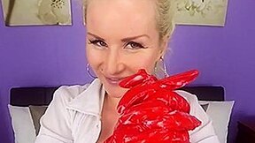 Red Latex Gloves