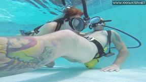 ”Minnie Manga takes shaft underwater”