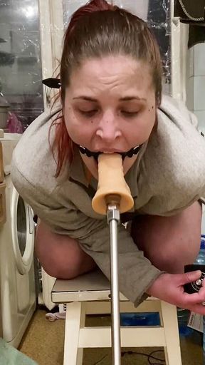 fuck machine through a mouth ring