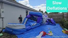 Deflating Huge Bounce House Repeatedly