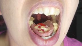 Red Gummy Bear Goes on Ride With Cookies