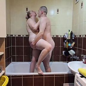 Always Horny Couple - Showering Together Turns into Hot Sex