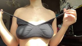 A Student Who Gave Birth Filmed Her Large Natural Breasts on Camera