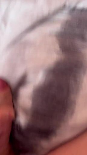 Masturbation with a Dick on a Pillow and Freehands Cum