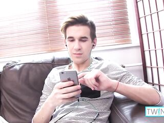 Slender Sweetheart William B Enjoys Pounding Excited Twink James T!