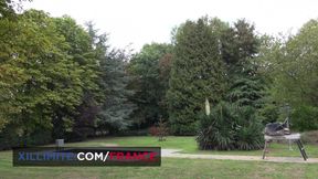 Super hot babe fucks the old gardener