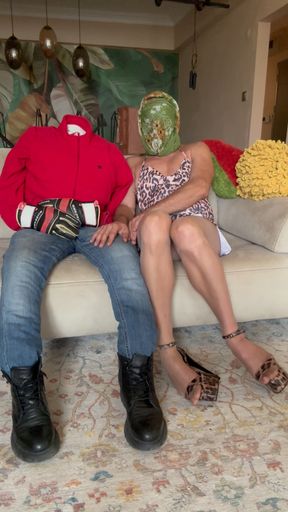 My Young Stepson Was Embarrassed When He Got Hard and Hid His Dick with His Hands