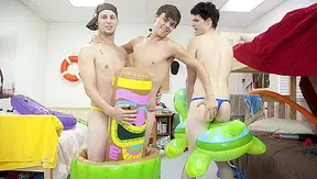 Oiled Up Insatiable: Two Hot Jocks Fuck Hard Under Neon Lights – HazeHim 18+