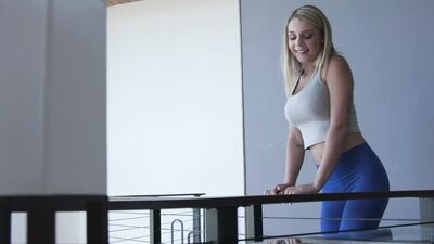 Naturally gifted blonde Gabbie Carter gets penetrated by her lover