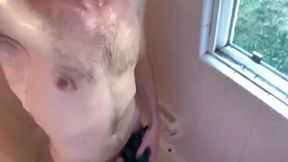 Scrubbing my feet and the whole body raw Foot cleaning bubbles gay shower solo