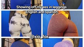 Ass appreciation in leggings, audio in Spanish and English