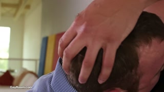 BDSM THREESOME! Muscle Daddy &amp; Young Latino Use Anon As Cum Dump