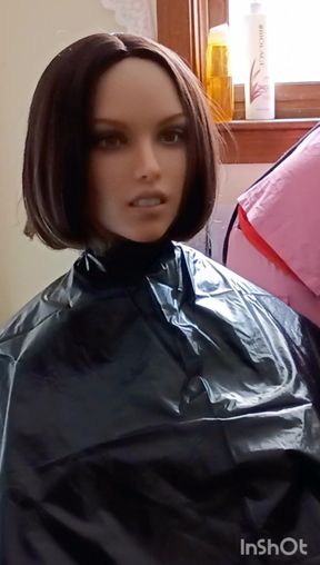 Lauren's shampoo cape fetish adventure, she wears them all