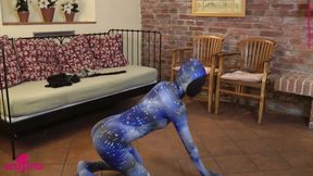 Tereza Pornstar in a nylon catsuit