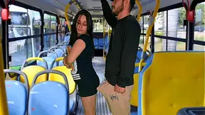 Student being wild on the bus in public!