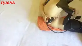 Permeated For The 1st Time With Double Sex Tool And Inflatable Anal Plug