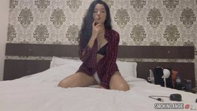 Smoking scene 3 - smoking in bed