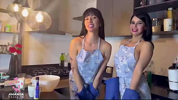 Two very hot Latina sluts baking cookies - Amanda Rabbit and Yenifer Chacon