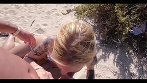 Outdoor Cum Swallowing in the Dunes