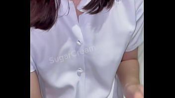 Pinay Student in School Uniform Nasarapan sa Kanyang Teacher