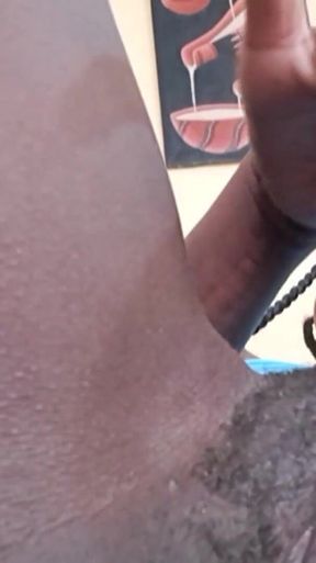 Ebony Extreme Close-up Masturbation Finger Fucking