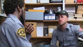 YoungPerps-Hot Black Security Officer Fucks Another Officer