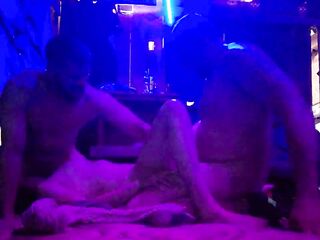 mother I'd like to fuck wife has no restriction takes two and likes it spitroast double penetration three-some