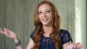 ”Ginger Katy Kiss enjoying a professional shaft”