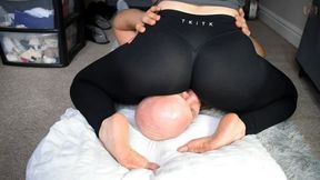 Goddess Booty Face Sitting Domination Barefoot In Black Leggings - Featuring Camilla Tootsie + Solesfeetclips